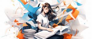 student writing on a notebook