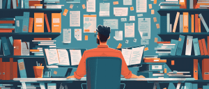 student writing a systematic review
