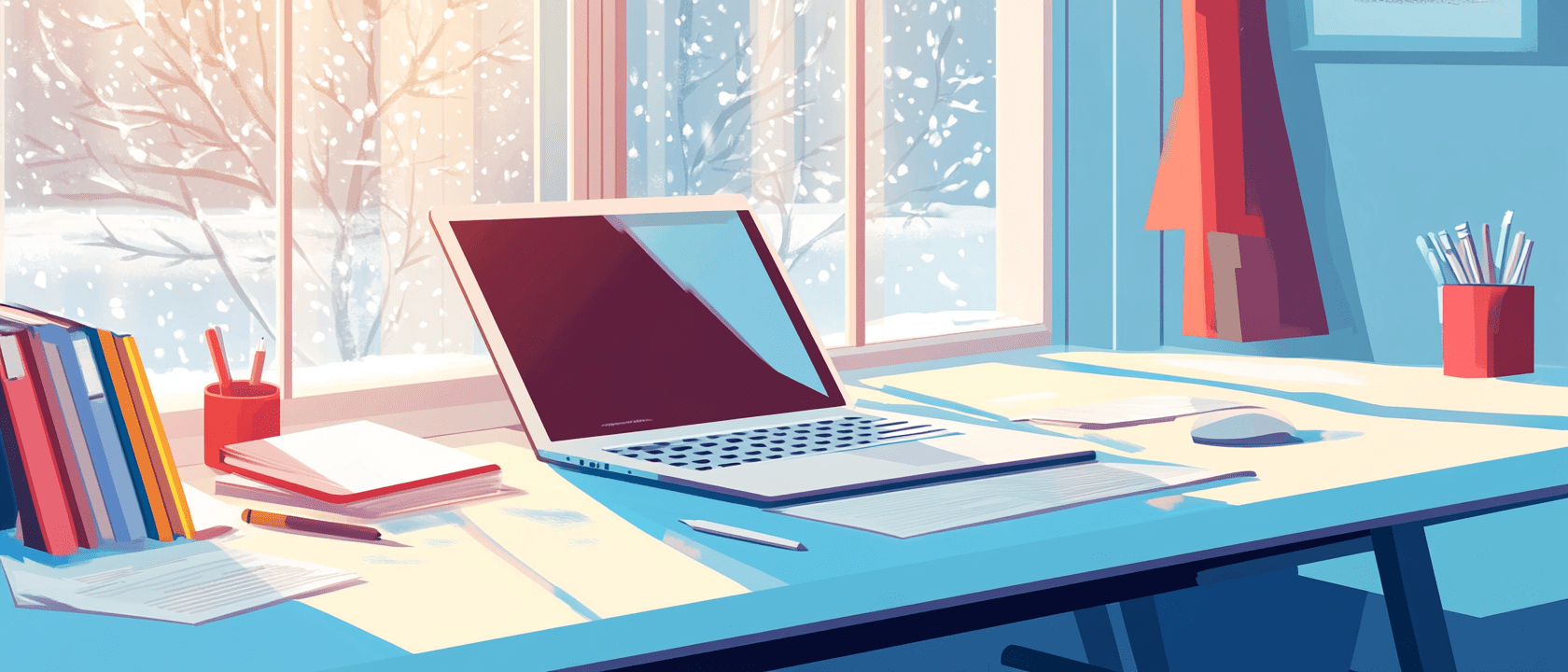 laptop on a desk